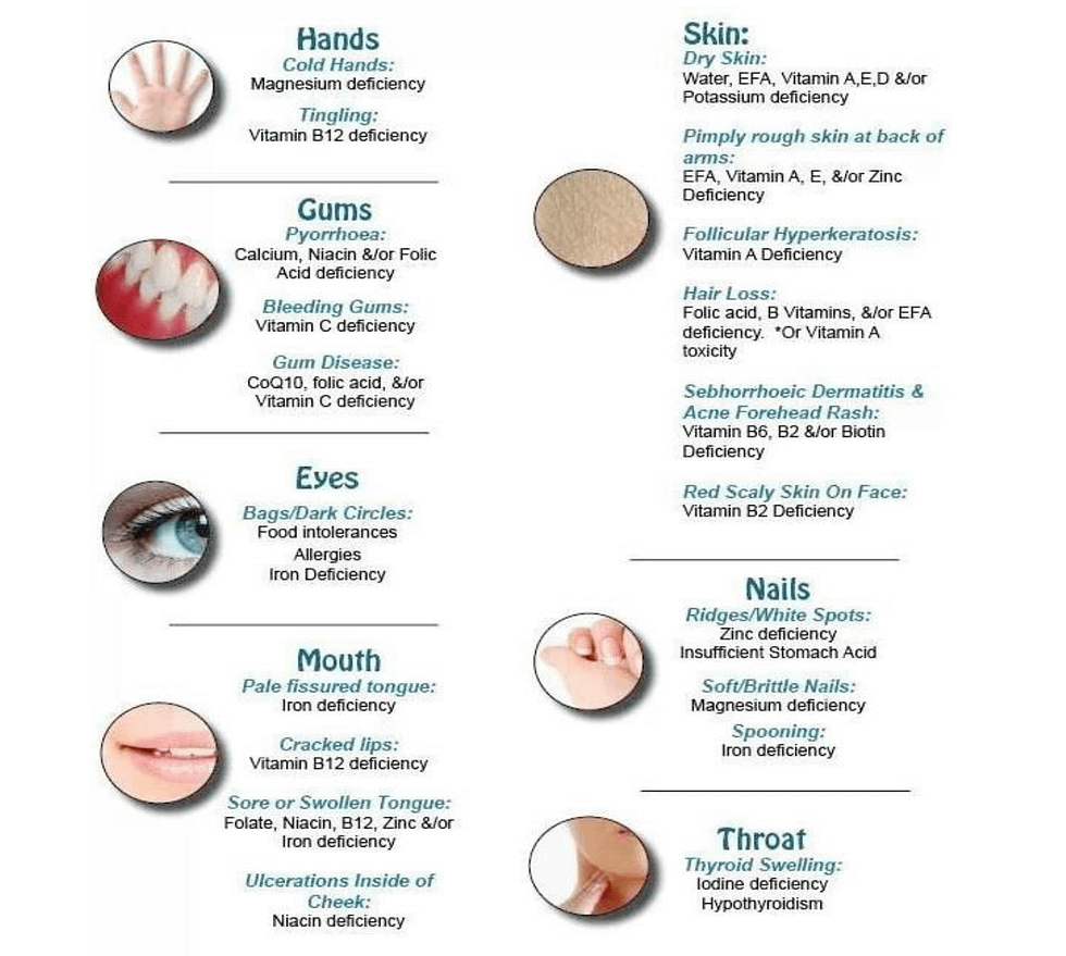 Symptoms Of Vitamin And Mineral Deficiency Cryojuvenate Uk